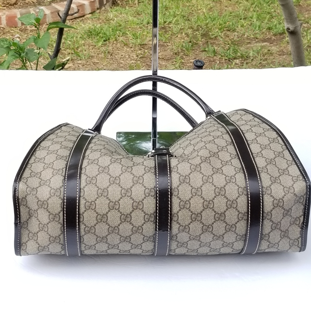 Gucci GG Supreme Vintage Bardot Hobo Shoulder Bag - Picture 13 of 16